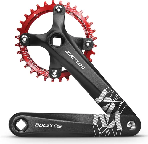 Miniatura 7 de BUCKLOS MTB Juego de Bielas de Bicicleta de Montaña de Una Sola Velocidad con Taper Cuadrado - 170mm Juego de Bielas con 104BCD 32/34/36/38/40/42T