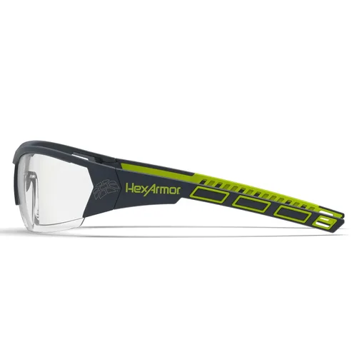 Miniatura 2 de HexArmor MX250 - Lentes de seguridad transparentes para hombres y mujeres, antivaho Lentes envolventes resistentes a los arañazos Gafas