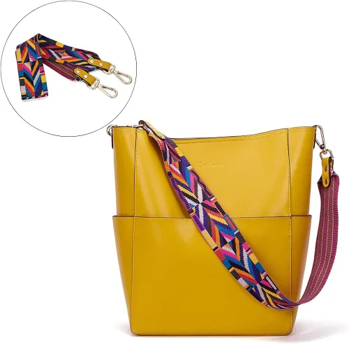 Miniatura 6 de BOSTANTEN - Bolsos de cuero al hombro tipo balde para mujer