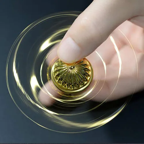 Miniatura 4 de Umnodobn Fidget Spinner Dorado Orbe Mágico Juguetes para la Ansiedad Alivio del Estrés Reductor Giro Fidgets Rodamiento de Mano Tri Spinner Spinners