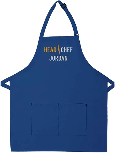 Miniatura 9 de Delantal personalizado bordado con diseño de jefe de chef Añadir un nombre