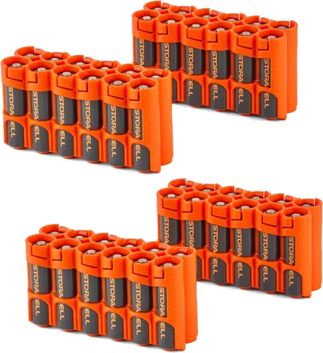 Miniatura 15 de Storacell AA-12 Organizador de almacenamiento de baterías y dispensador (paquete de 2), verde militar, capacidad para 12 pilas AA (no incluidas)
