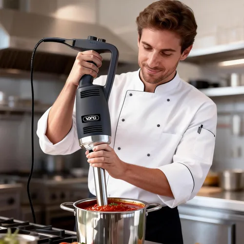 Miniatura 7 de VONCI Batidora de inmersión comercial de 750 W, mezclador de mano con eje desmontable de 18 pulgadas, velocidad variable 8000-19000RPM, hoja SUS