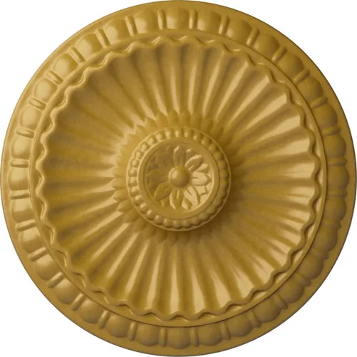 Miniatura 51 de Ekena Millwork CM11LI Medallón de techo Linus, 11 1/4"OD x 1 1/8"P 11 1/4", imprimado en fábrica Primed