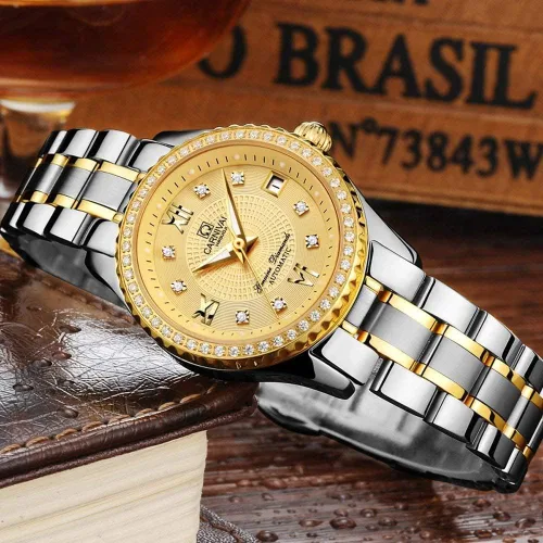Miniatura 3 de BESTKANG Relojes de lujo automáticos para mujer, calendario impermeable de 164.0ft, reloj mecánico de acero inoxidable