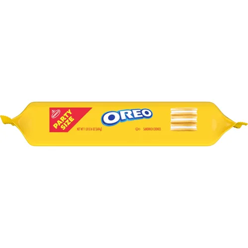 Miniatura 18 de OREO - Galletas de chocolate estilo sándwich doradas, tamaño fiesta, 24.16 onzas.