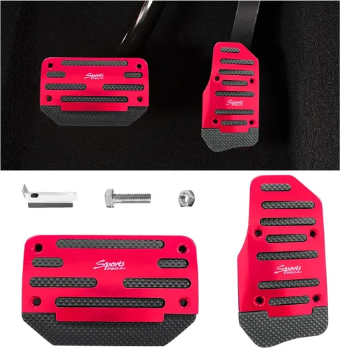 Miniatura 10 de Ziciner 2 piezas de almohadillas antideslizantes para pedales de coche, cubierta de pedal de acelerador y freno de caja automática, kits de pedal