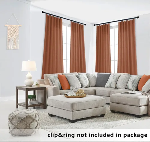 Miniatura 80 de KOUFALL Juego de 2 cortinas de puerta francesa, cortinas de lino para puerta/ventana, cortina transparente boho para cristal lateral delantero