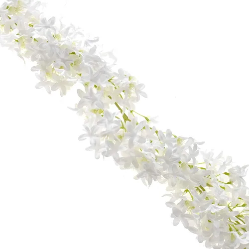 Homeford Guirnalda artificial de flores de jazmín de invierno, 66 pulgadas (blanco)