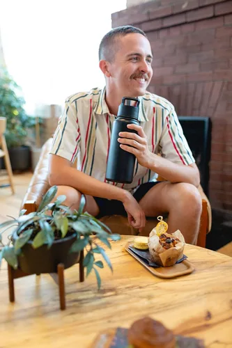 Miniatura 7 de Simple Modern Botella de agua con pajita y tapa de sorbo, termo de metal de acero inoxidable con aislamiento al vacío Cantimplora reutilizable a