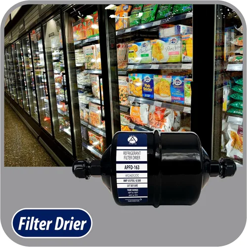 Miniatura 4 de Appli Parts APFD-163 3/8 pulg. Filtro Drier de Línea Líquida de Refrigerante AC para Refrigeración HVAC 163 Conexión SAE Flare universal