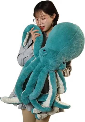 Miniatura 7 de GOOC Pulpo, animales de peluche, pulpo, muñecos de peluche, juguetes de peluche de pulpo, regalo para niños y amantes (negro)