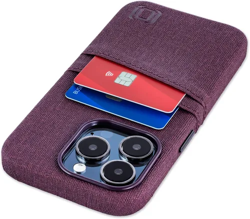 Miniatura 19 de Dockem Funda para tarjetas para iPhone 15 con placa de metal integrada para montaje magnético y 2 bolsillos para tarjetas: Cartera Luxe M2, piel