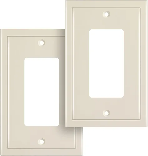 Miniatura 82 de Henne Bery Placa decorativa de pared con borde moderno, tapa de tomacorriente para cubrir enchufe, aleación de zinc maciza duradera