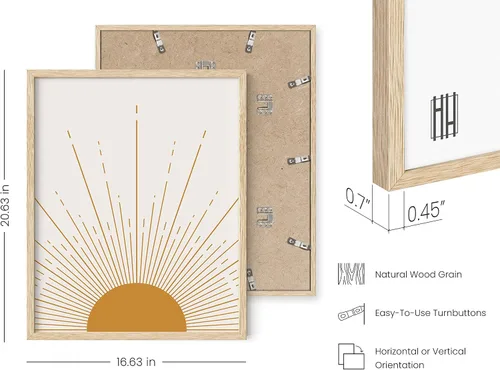 Miniatura 3 de HAUS AND HUES Arte de pared enmarcado bohemio, arte de pared del suroeste enmarcado, decoración de pared de sol, impresiones de arte contemporáneo