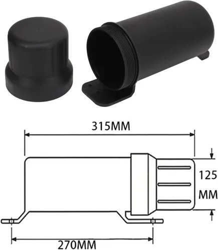 Miniatura 5 de KIMISS - Tubo universal para herramientas todoterreno para motocicleta, tubo de herramientas de 4.9 pulgadas con cintas rodantes, universal