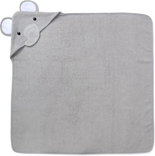Miniatura 2 de Juego de toallas y paños con capucha de animales para recién nacidos, bebés, niños pequeños y niñas de 3 a 24 meses (elegante elefante gris)