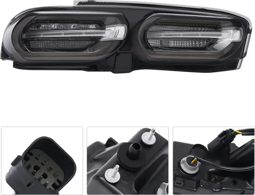 Miniatura 4 de LYNICESHOP Luces traseras LED de freno para Chevy Camaro 2019 2020 2021, luz trasera LED, lente transparente, luces traseras LED, montaje trasero