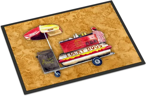 Caroline's Treasures 8781JMAT - Felpudo para perros calientes, 24 x 36 pulgadas, para interiores y exteriores, para entrada, antideslizante,