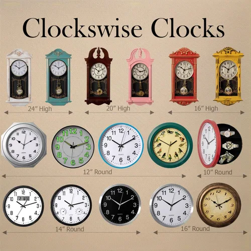 Miniatura 2 de Clockswise Reloj de pared colgante redondo clásico de 11 pulgadas con marco floral adornado en acabado envejecido vintage para el hogar, entrada