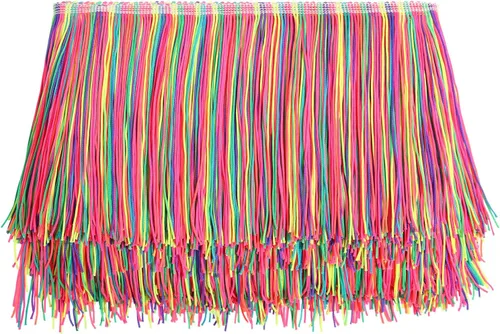 Miniatura 12 de AWAYTR Ribete de Flecos para Costura de 10 Yardas - 6 pulgadas de Ancho con Borlas para Manualidades DIY, Ropa y Decoración de Vestidos