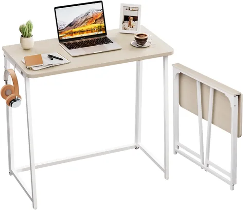 WOHOMO Escritorio de escritorio plegable para ordenador de escritorio, fácil de montar, mesa plegable para ordenador portátil, escritorio de