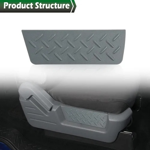 Miniatura 9 de GRAND ORANGE RH - Cubierta protectora para asiento delantero del lado del pasajero, bisel compatible con Ford F150 2011, 2012, 2013, 2014, gris