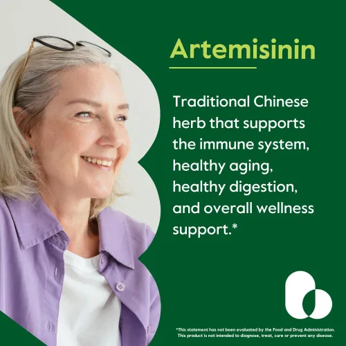 Miniatura 2 de BESTVITE Artemisinina 200mg por cápsula (60 cápsulas vegetarianas) - Sin estearatos - Sin agentes de flujo - Vegano - Sin OMG - Sin gluten