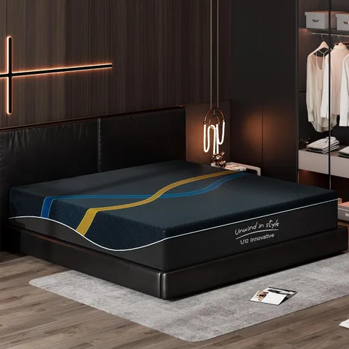 Miniatura 16 de sogesfurniture Colchón de tamaño individual, colchón de espuma viscoelástica de gel de carbón de bambú de 10 pulgadas para un sueño cómodo y un