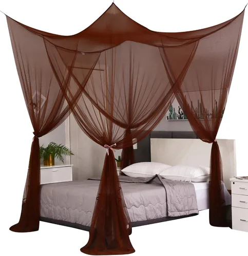 Miniatura 19 de Mengersi Dosel para Cama, Cortinas de Dosel para Cama, Cortinas de Cama para Camas Full Queen King, Red Mosquitera Cortinas de Cama para Patio