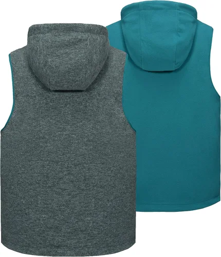Miniatura 33 de Little Donkey Andy Chaleco de forro polar reversible para hombre, ligero, cálido, sin mangas, con capucha, para senderismo, caminar, viajar