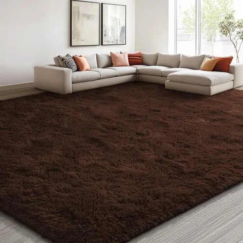 Miniatura 121 de EVOIONOS - Alfombra redonda gris para dormitorio, 5x5 pies; alfombras circulares suaves y esponjosas para sala de estar, alfombras de felpa peludas