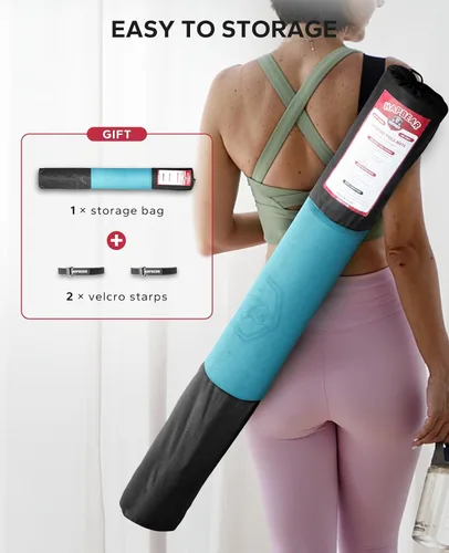 Miniatura 7 de HAPBEAR Tapete de yoga extra grande de 2.835 x 1.890 x 0.236 in (1/4 pulgadas), antideslizante, duradero, grueso y ancho para entrenamientos