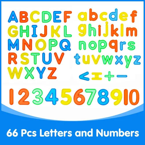 Miniatura 5 de 66 Piezas de Letras y Números Translúcidos – Juguetes de Mesa de Luz, Manipulativos y Accesorios para Aprendizaje Mejorado y Diversión