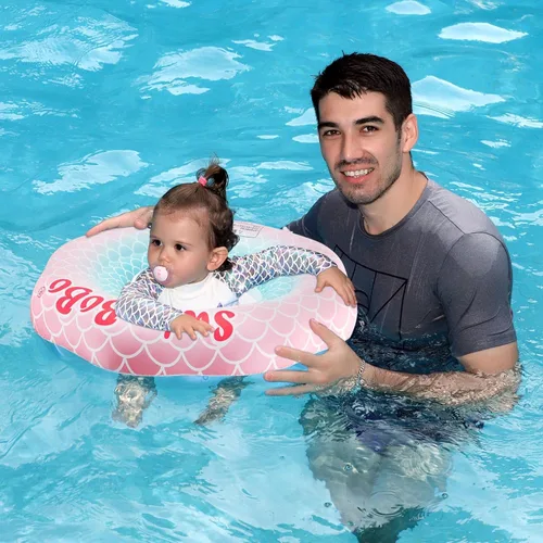 Miniatura 4 de Flotador inflable de natación para bebé con asiento de seguridad, juguetes divertidos para piscina para niños de 6 a 36 meses