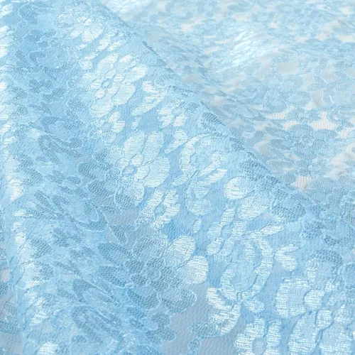 Miniatura 3 de Raschelle Lace Baby Blue, Tela por yarda