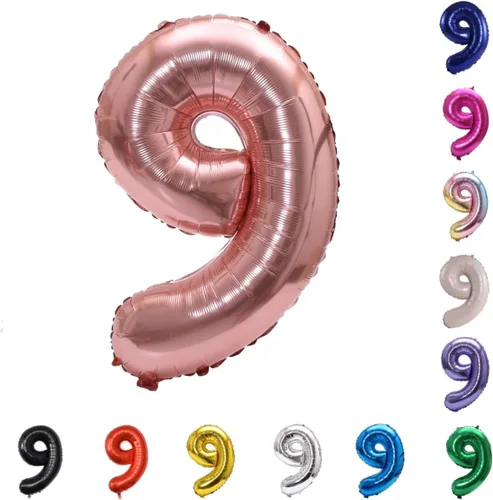Miniatura 55 de YPSelected Globo grande de 32 pulgadas de helio con números 0-9 de papel de aluminio azul para cumpleaños, bodas y fiestas (Azul, 3)