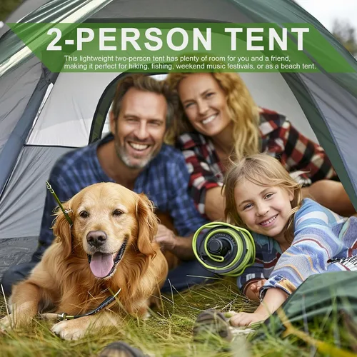 Miniatura 6 de Tienda de campaña al aire libre para 2 personas, impermeable, doble capa, resistente al viento, se puede utilizar para senderismo al aire libre