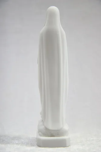 Miniatura 4 de Vittoria Collection Figura de escultura de Nuestra Señora de Lourdes Virgen María Bendita Madre de 6 pulgadas, hecha en Italia, color blanco