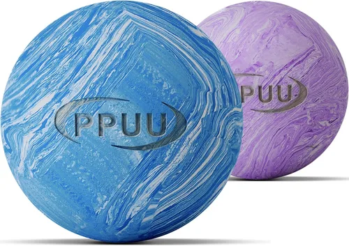 Pelota de lacrosse de masaje para liberación miofascial y de punto gatillo, nudos musculares, terapia de yoga, mejora la movilidad articular y Azul