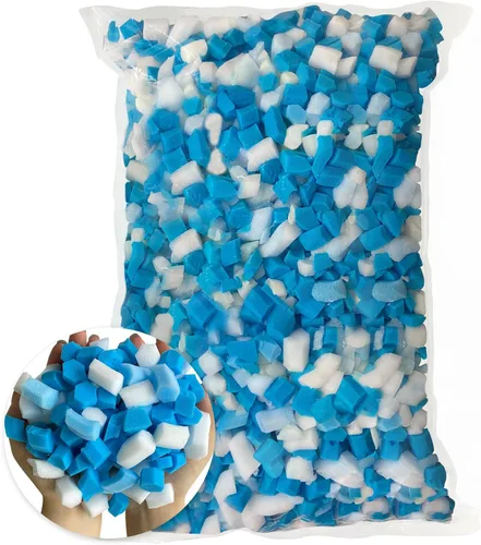 Relleno de espuma viscoelástica de gel triturado de 2.48 libras, cómodo y suave, para almohada refrescante, puf, cama de perro, cojín de sofá