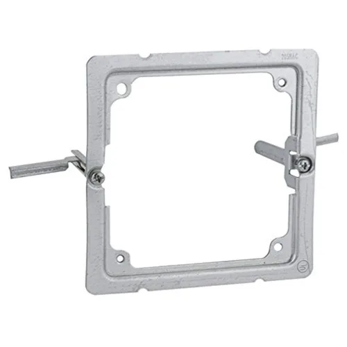 Hubbell-Raco 205RAC - Anillo retro, montaje cuadrado de 4 pulgadas, trabajo antiguo para alarmas de montaje BX (paquete de 20), plateado