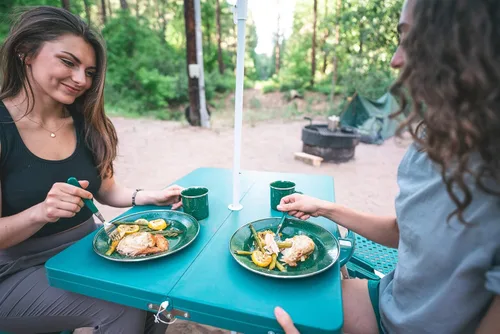 Miniatura 7 de Stansport Deluxe 24-Piece Enamel Tableware Set - Enamel Plates and Bowls Lightweight and Durable Camp Dish Set for Camping and Backpacking Plates