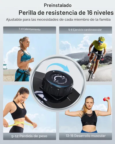 Miniatura 8 de Bicicleta estática reclinada para personas mayores: bicicletas reclinadas de capacidad de peso de 400 libras con asiento cómodo, sensor de pulso