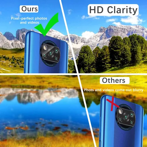 Miniatura 7 de Anbzsign - Protector de lente de cámara y [2 unidades] Protector de pantalla de cobertura completa de privacidad para Xiaomi Poco X3 / Poco X3