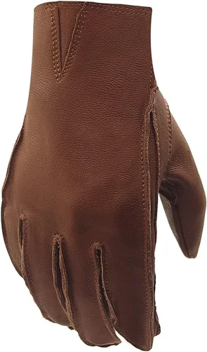Harssidanzar Guantes de cuero vintage para hombre, color negro, ambidiestro, adulto, 1 par