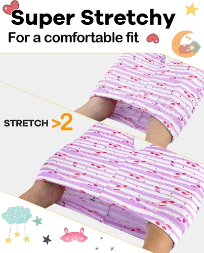 Miniatura 3 de KOBERO Pijamas de Navidad para niños y niñas de 18 meses-12 años, ropa de dormir 100% algodón