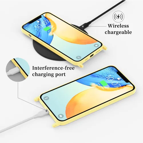 Miniatura 5 de Funda compatible con iPhone 13 con correa, funda cruzada para iPhone con cordón, ajustable, a prueba de golpes, protección contra caídas, funda