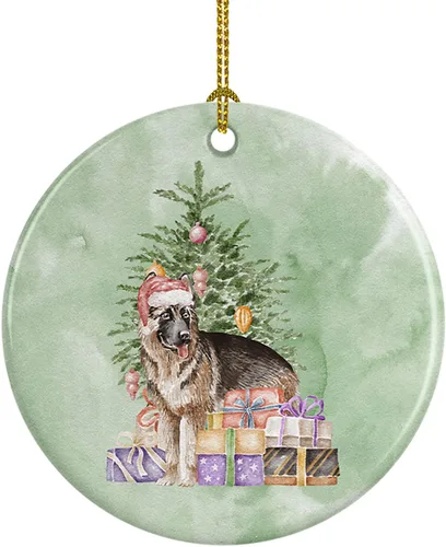 Miniatura 45 de Caroline's Treasures Bulldog, Bulldog inglés #2 y árbol de cerámica adorno colgante para árbol de Navidad, decoración colgante para el hogar