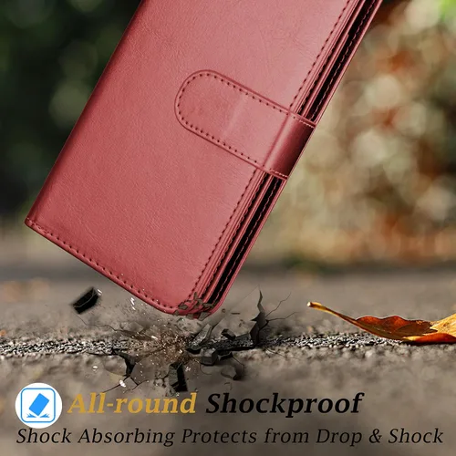 Miniatura 7 de Funda para LG Stylo 6, funda tipo cartera para LG Stylo 6, de piel sintética, para tarjetas de crédito, con función atril, desmontable, magnética
